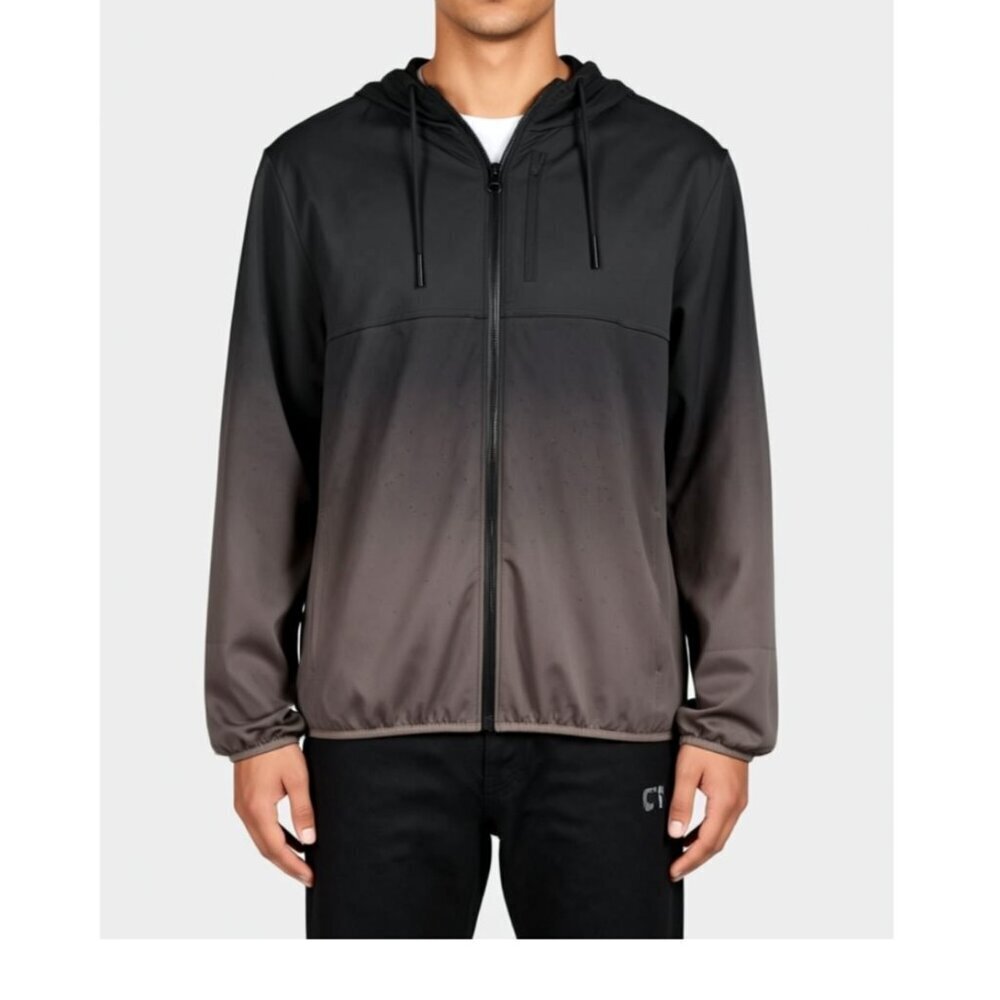 Berkley Jensen Knit Full Zip Hoodie, 4-way stretch Size Large NWT (MS046)